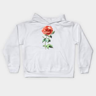 Watercolor rose Kids Hoodie